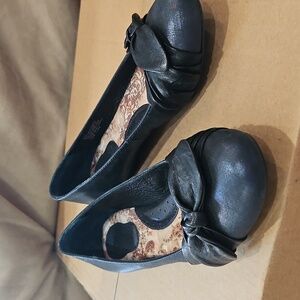 Born Black Flats with Bow Detail